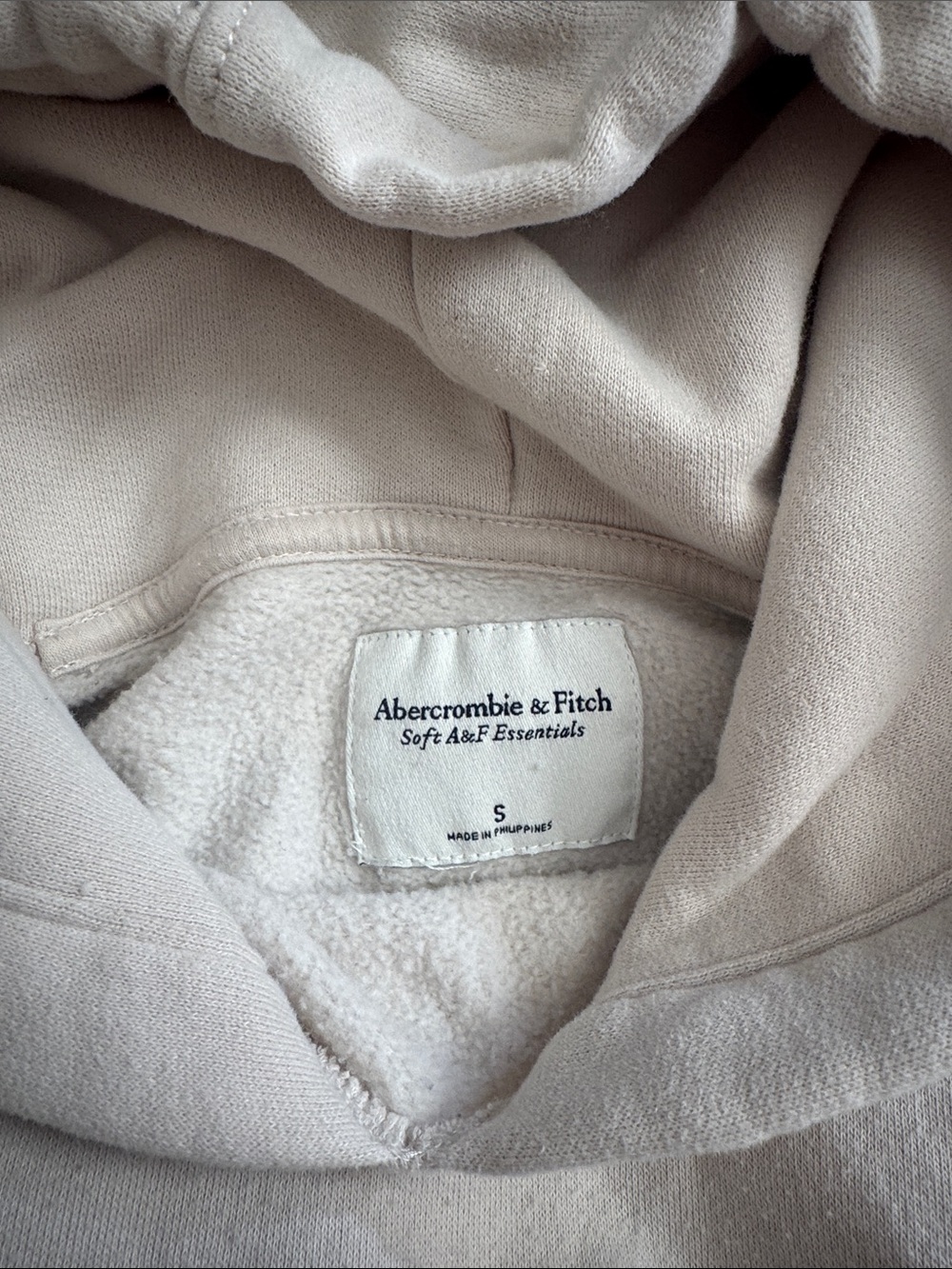 Abercrombie & Fitch Light Gray cropped Hoodie - Picture 2 of 4